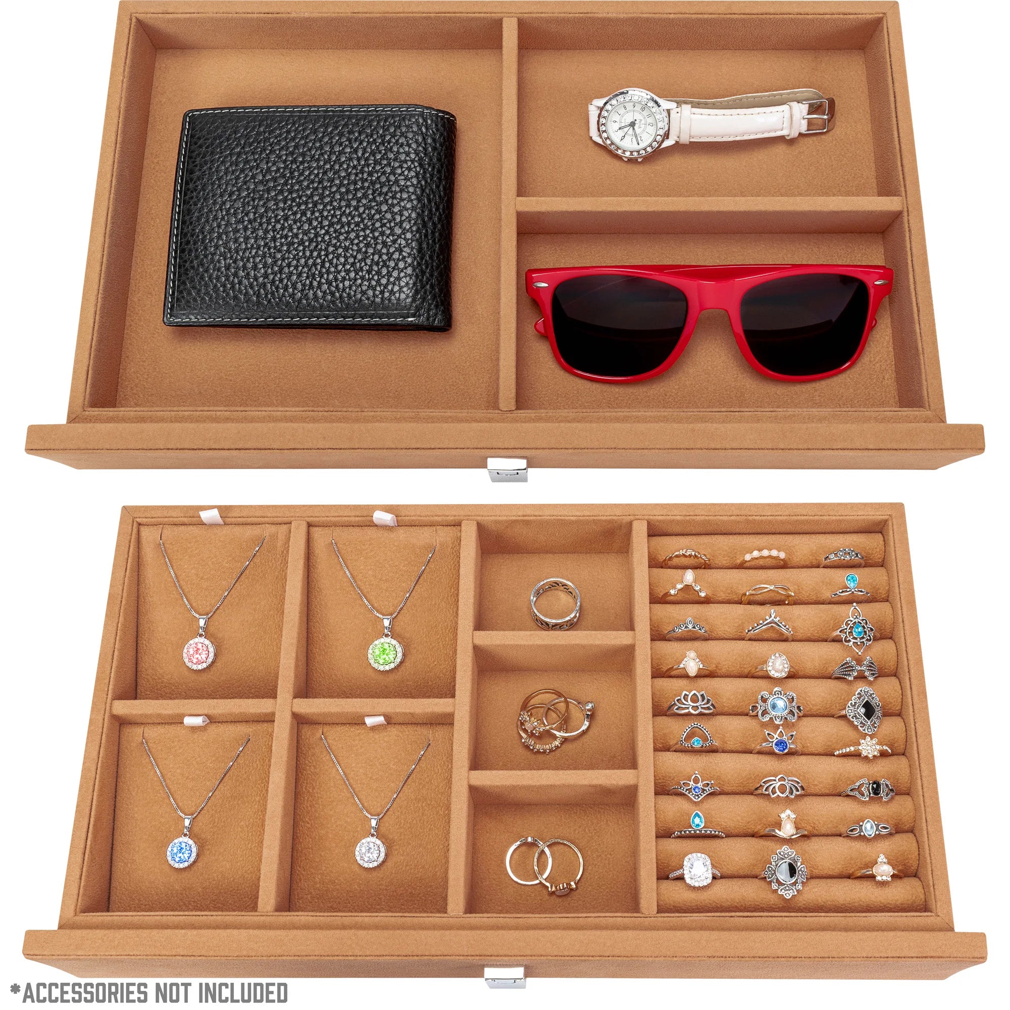 Suede-Lined Jewelry Storage Drawer Set | AF13318 - Image 9