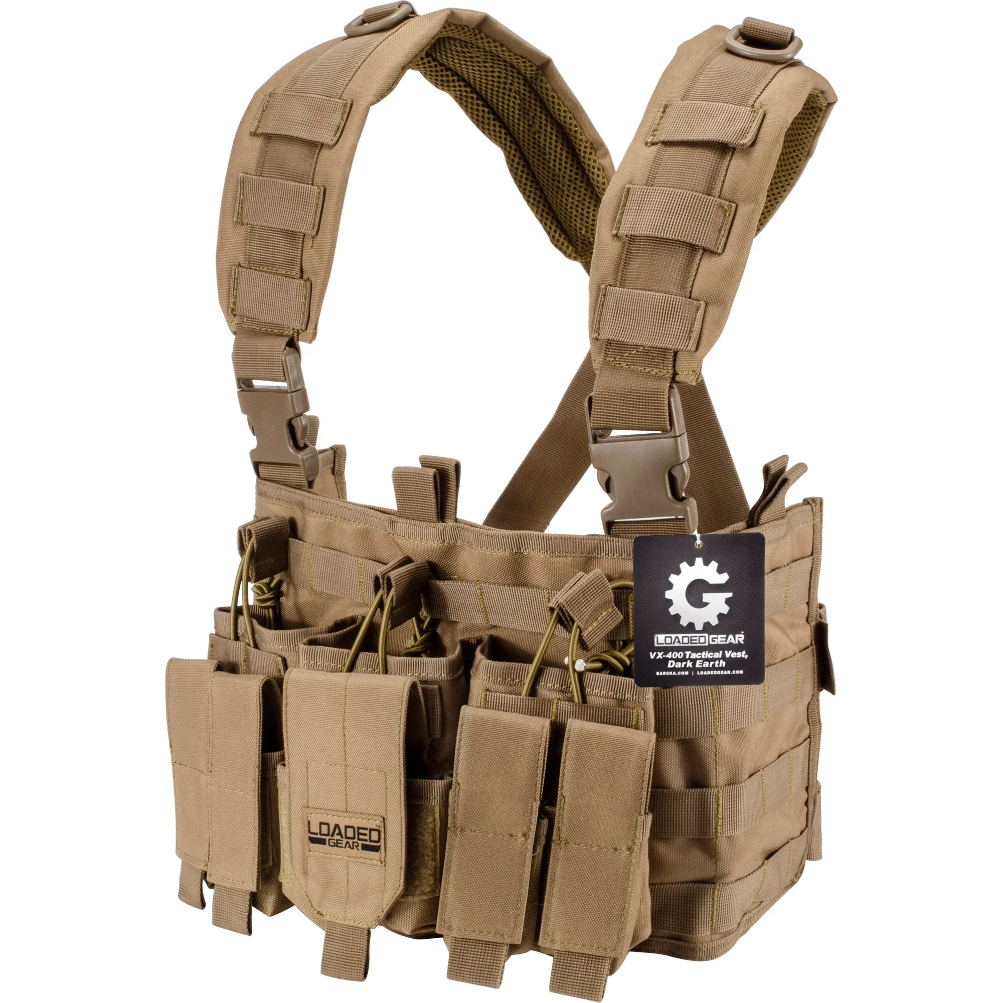 Loaded Gear VX-400 Tactical Chest Rigs | Black, OD Green, Dark Earth | BI12258, BI12794, BI12792 - Image 15