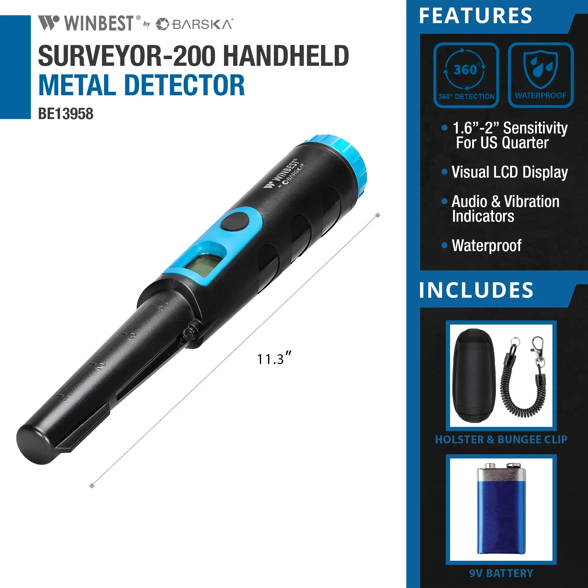 Winbest SURVEYOR-200 Waterproof Handheld Metal Detector | BE13958 - Image 5